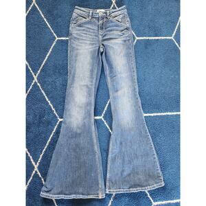 Shyanne Women's Wide Leg Light Wash Jeans-26W/34L Regular